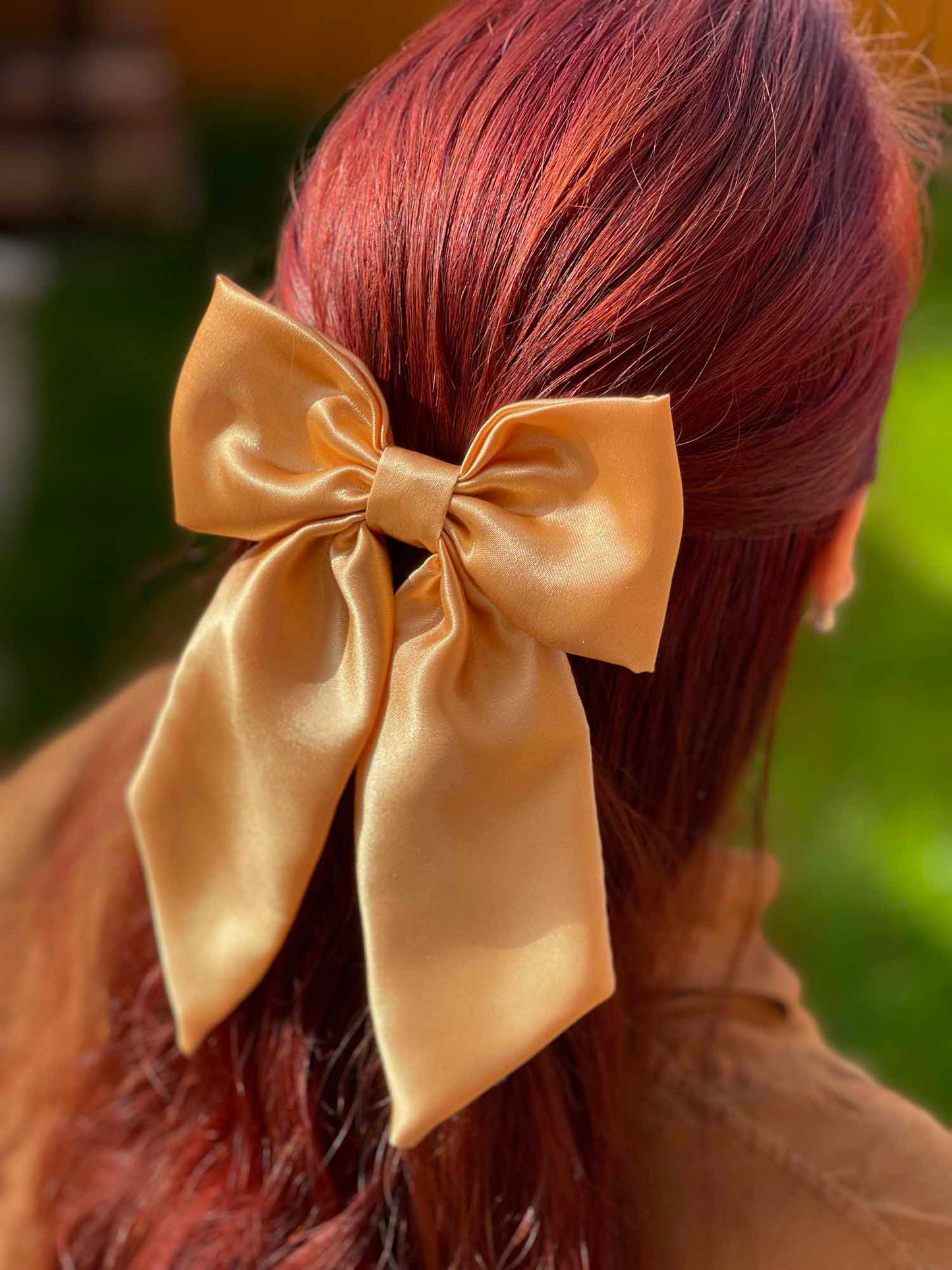 Gold Glitter HairBow